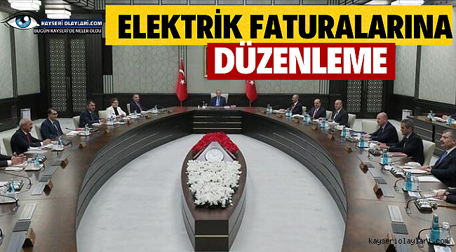 Elektrik faturalarında düzenleme